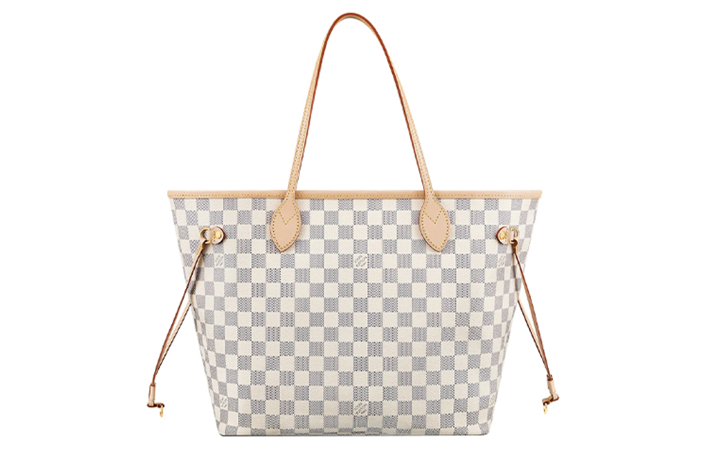 LOUIS VUITTON NEVERFULL Coated Canvas With Cow Leather Tote Bag, Shopping Bag, Combo Bag, Handbag, Shoulder Bag Medium