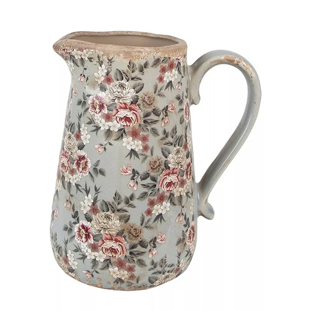 Кувшин декоративный "Розы Клэр" большой 21x15x23см