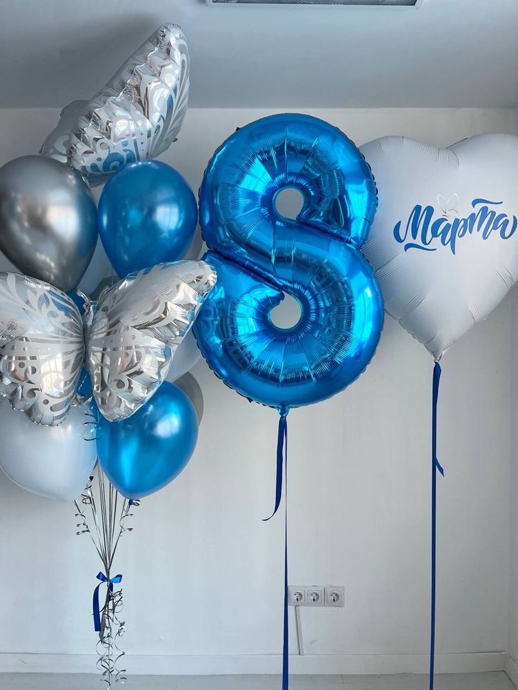 Воздушные шары 8 марта, Бабочки №2981