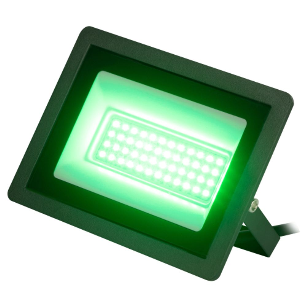 Прожектор светодиодный уличный ЭРА LPR-025-GREEN-050 50Вт зеленое свечение IP65 гарантия 2 года | Прожекторы Стандарт