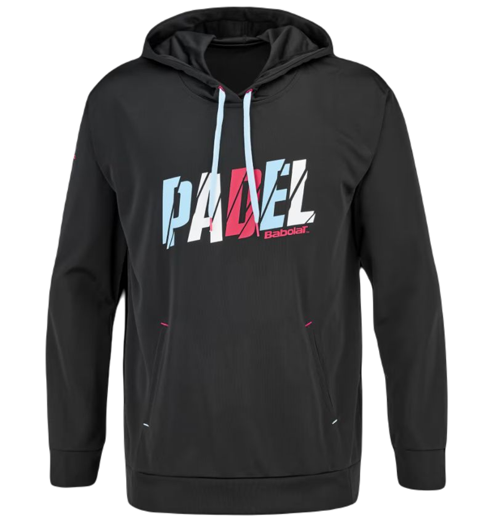 Мужская теннисная кофта Babolat Padel Hood Sweat Men - черный
