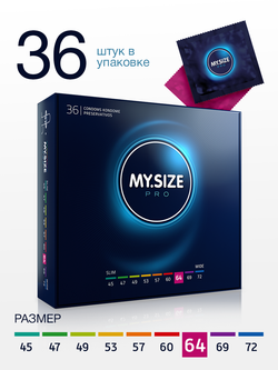 Презервативы MY.SIZE PRO размер 64 - 36шт