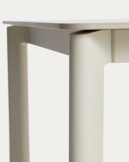 Уличный стол Anafi с бежевой столешницей из спеченного камня, 220 x 100 см