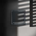 Выключатель встраиваемый VOLTUM S70 одноклавишный с подсветкой 10А, (графит)