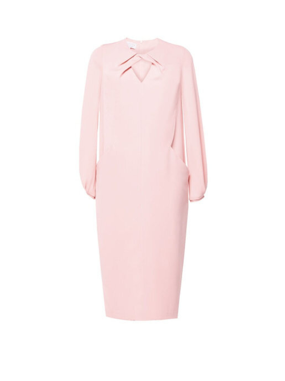 Платье с прорезными карманами розовое 10-02-19FW