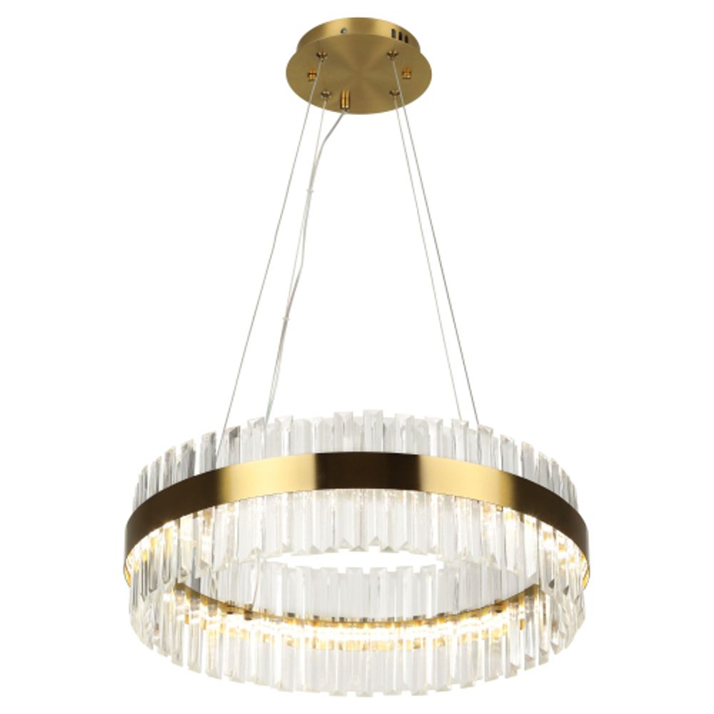 Люстра Rivoli Gwinnett 6193-201 подвесная светодиодная LED 3000-6300К 112 Вт с пультом | Хрусталь