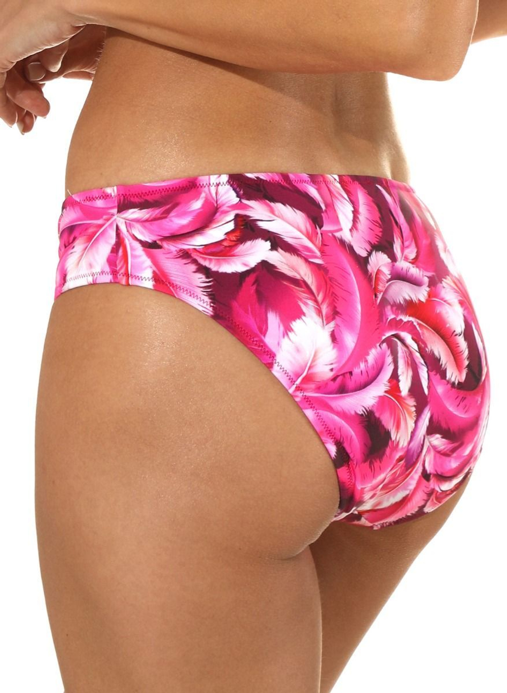 Раздельный купальник Temptation с принтом в виде перышек (Размер: B/L) (Цвет: розовый)