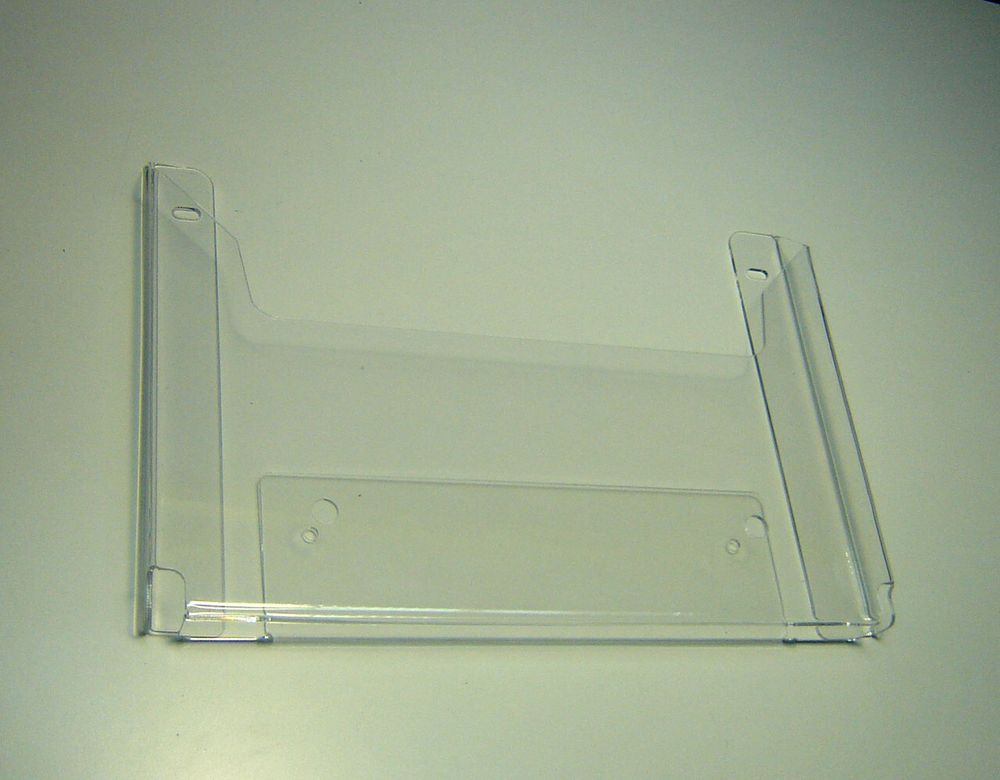 Карман для буклетов А4 горизонтальный настенный акриловый