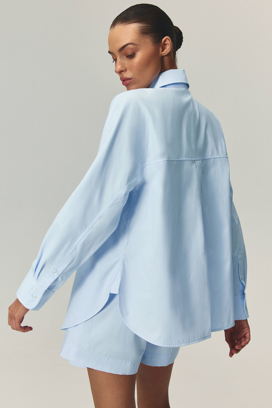 Рубашка классическая из хлопка AMAN Голубой