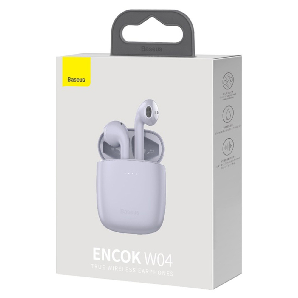 Беспроводные наушники Baseus Encok W04 True Wireless Earphones - Purple