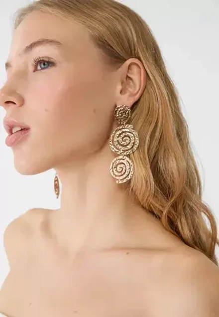 STRADIVARIUS Длинные серьги спиральки, золотой