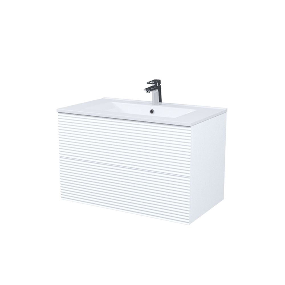 Тумба с умывальником IDDIS Bild, подвесная, 80 см, белый, BIL80W0i95K