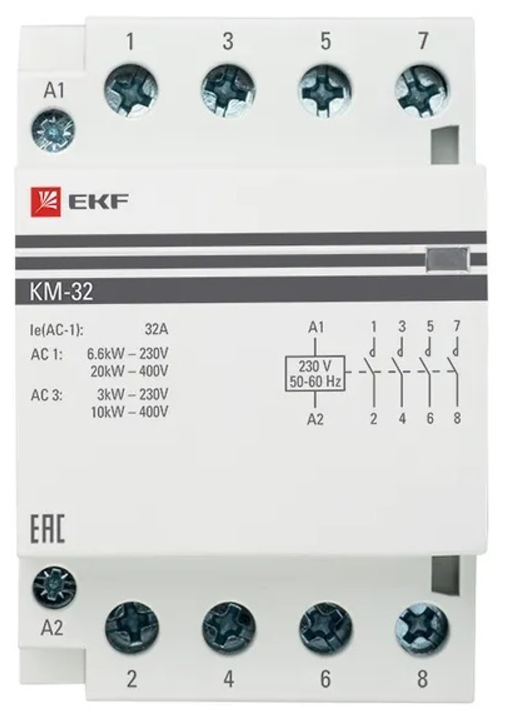 Контактор  EKF km-3-32-40