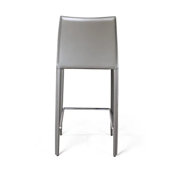 Полубарный стул Rolf серо-коричневая кожа