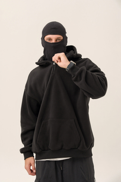 Худи KUL'TURA "HALF ZIP FLEECE 450 GR" Черный