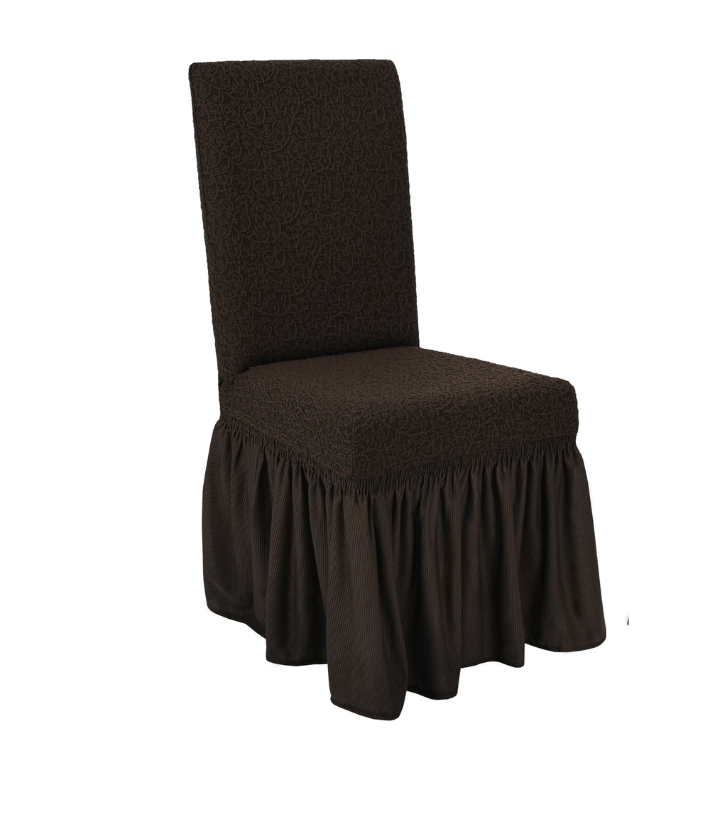 Чехол Жаккард на стул, цвет Кофе