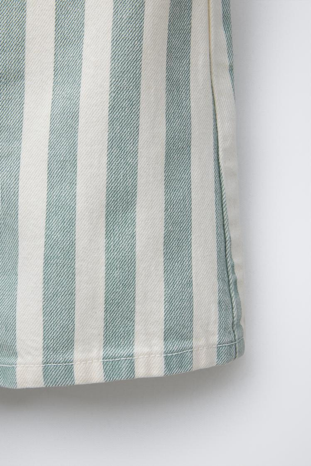 ZARA КОМБИНЕЗОН ИЗ ТВИЛА В ПОЛОСКУ, ЭКРЮ/СИНИЙ