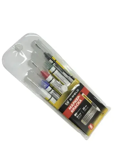 Маркер строительный тонкий для отверстий 1мм, набор 5шт