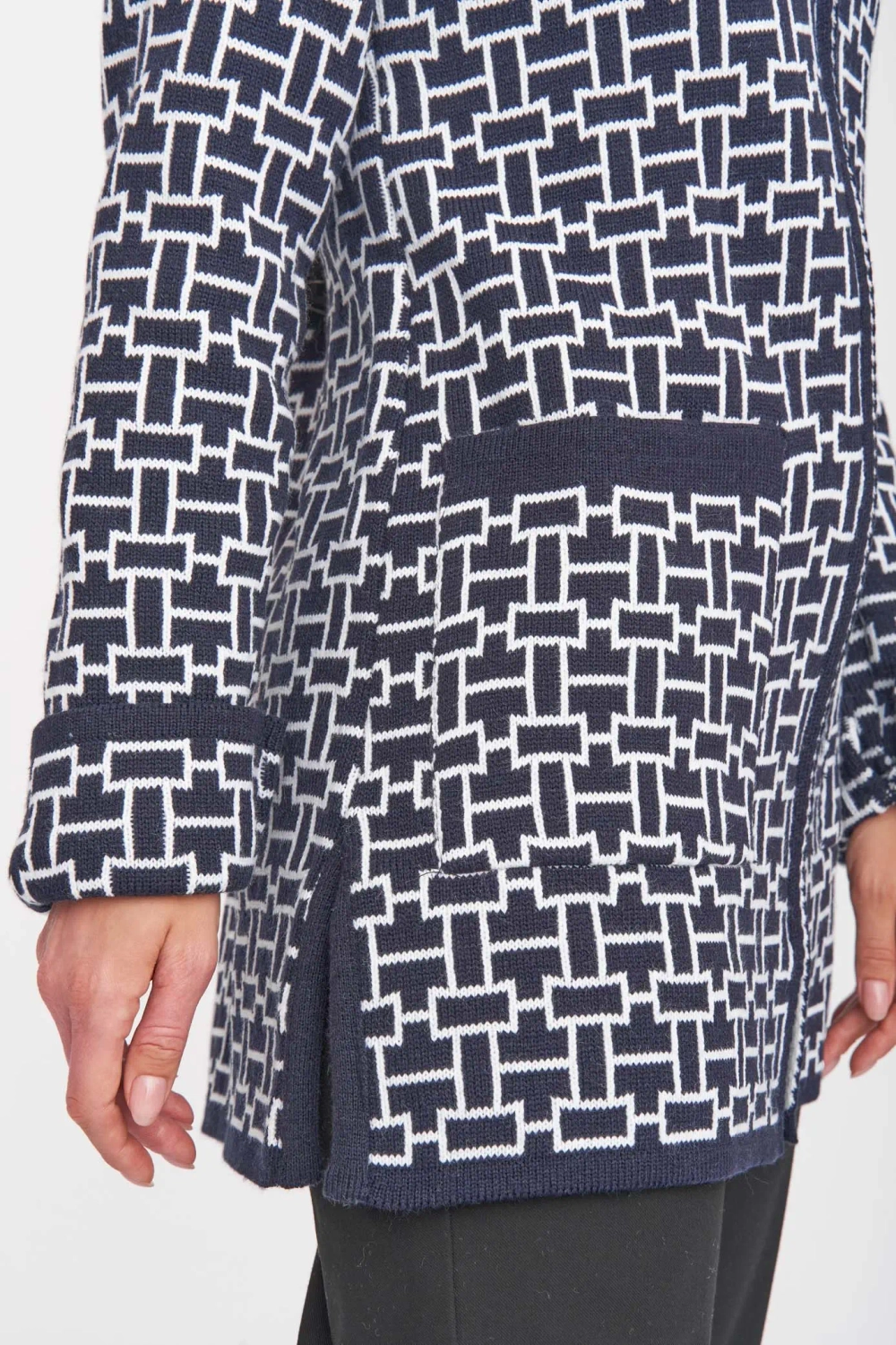 Жакет В 1398/сине-белый