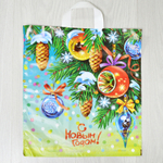 Пакет ПЭ 38*42+6 с петлевой ручкой "Пробил час" (25шт)