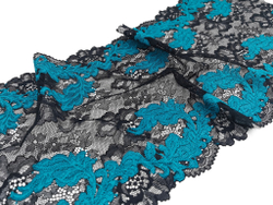 Набор 2. Для бюстгальтера с мягкой чашкой на косточках и трусиков. Карибская волна и черный (EK-2612)