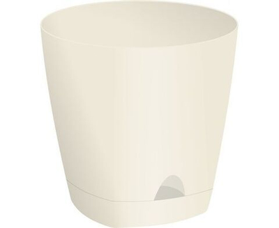 Горшок для цветов AMSTERDAM D 110мм с прикорневым поливом 0,65 л Сливочный
