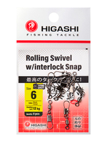 Карабин с вертлюгом HIGASHI Rolling Swivel w/Interlock Snap #14