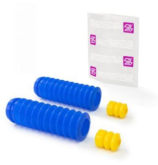 Отбойник стойки задн 2108-2912622/5681 (2отб полиурЖЕЛТ+2чехл силикСИНИЙ) COMFORT CS20 15079 пакет