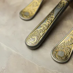 Ложка кофейная 11,2 см матовая с золотом Lord Vintage Style P.L. Proff Cuisine [12]