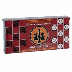 GAEM Игра настольная 2 в 1 (шахматы, шашки), L21 W10,5 H3 см