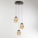 Подвесной светильник MD25090022-3A matt black/champagne