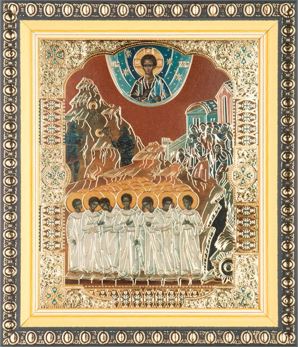 Икона "Вифлеемские младенцы" 10х12 в раме 13х15