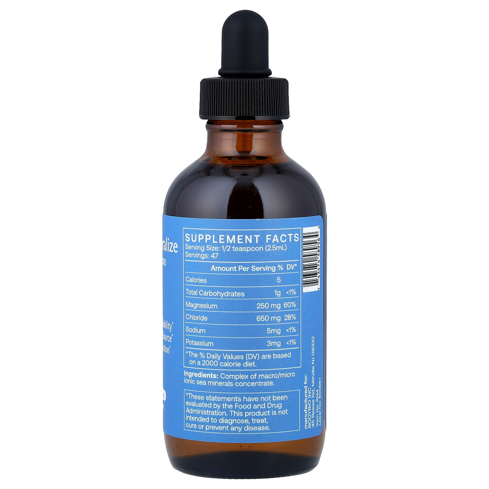 BodyBio, Remineralize, макро- и микроминералы, 118 мл (4 жидк. Унции)