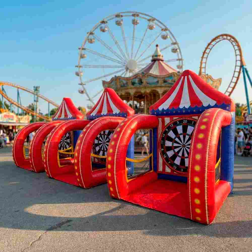 Надувной дартс «Шапито» на подкачке, диаметр 2,5 м, размер 2,5×2,5×3 м