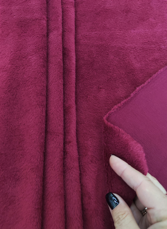 Трикотаж велюр, бордовый NEAVY BENZ