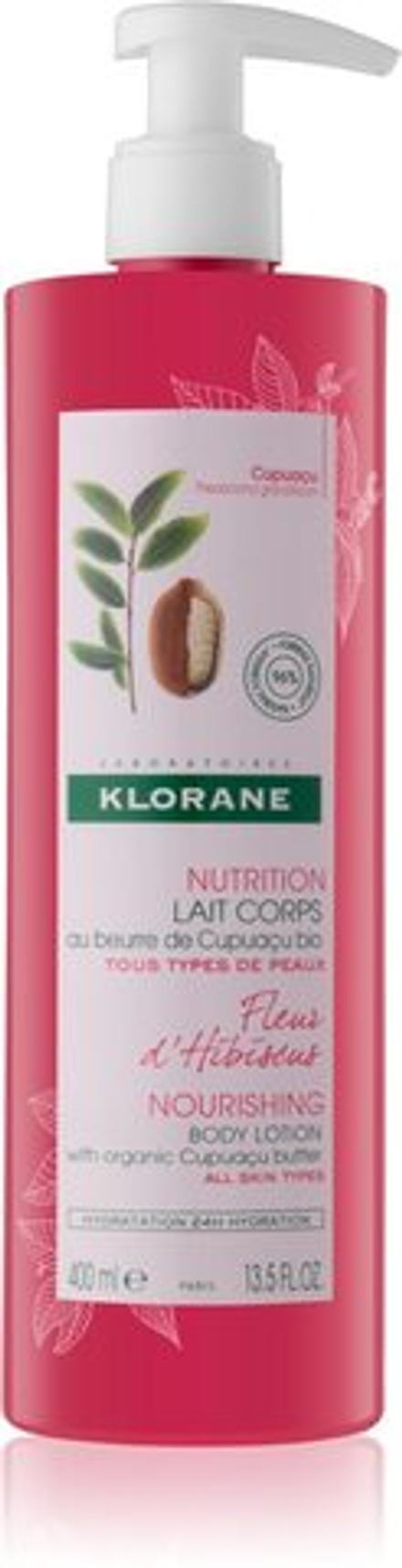 Klorane Cupuaçu Bio Fleur d'Hibiscus - питательное молочко для тела /   400  ml  / GTIN 3282770113228