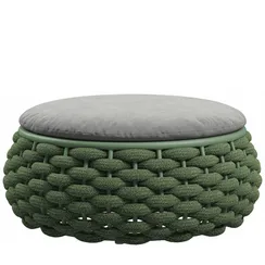 Уличный пуф-столик Pouf Ø80х30 см, зеленый