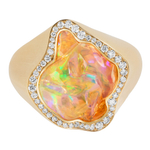 Кольцо с Опалом и Бриллиантами, R0029-36/1