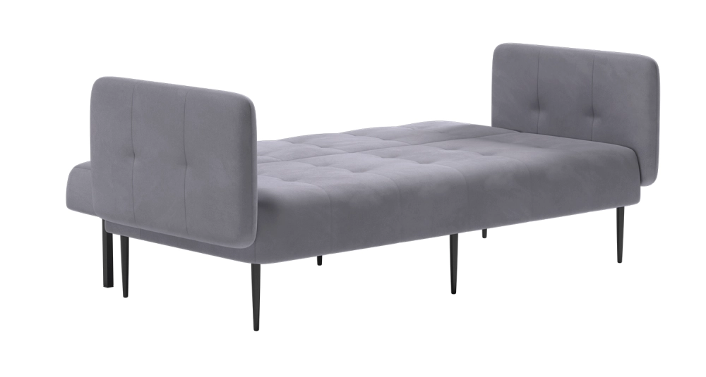 Monaco диван-кровать прямой с подлокотниками, трехместный, бархат 03