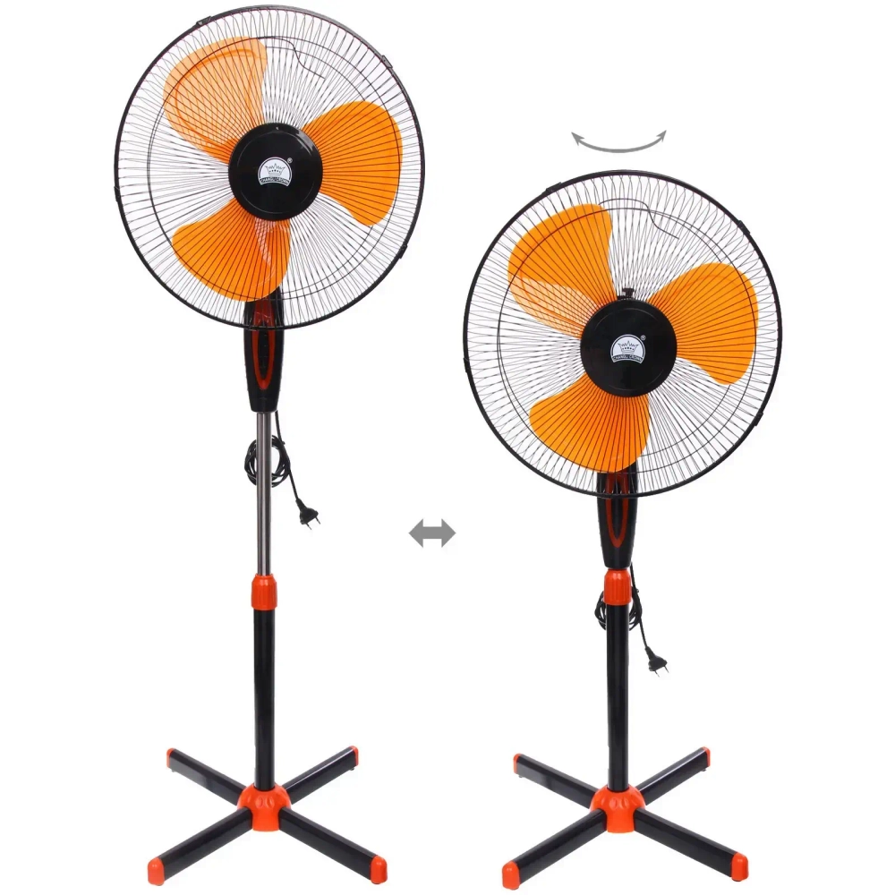 Вентилятор напольный «CHANGLI CROWN», 1619, черно-оранжевый