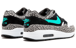 Atmos x Nike Air Max 1 Retro "Elephant" Elephant burst pattern retro shock absorption non-slip low-top air cushion casual running shoes for men and women the same gray and black 2017 edition