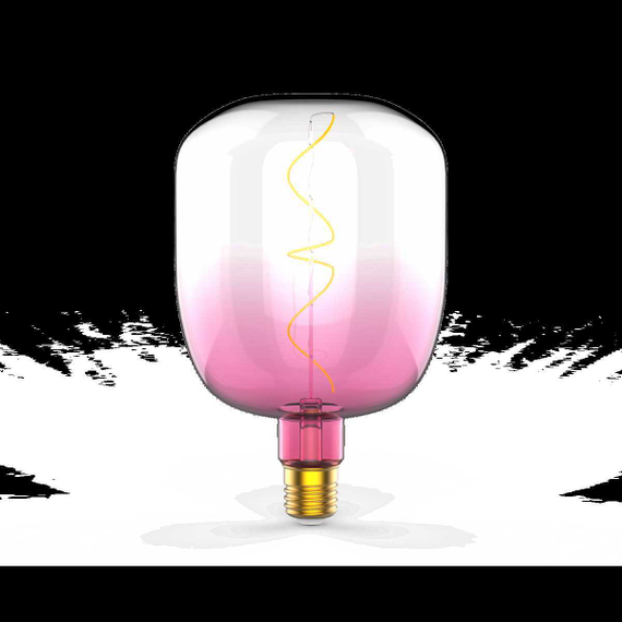 Лампа светодиодная филаментная Gauss E27 5W 1800K розовая 1010802105