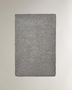 ZARA HOME ДЕТСКИЙ ПЛЕД ИЗ АЛЬПАКИ, СЕРЫЙ