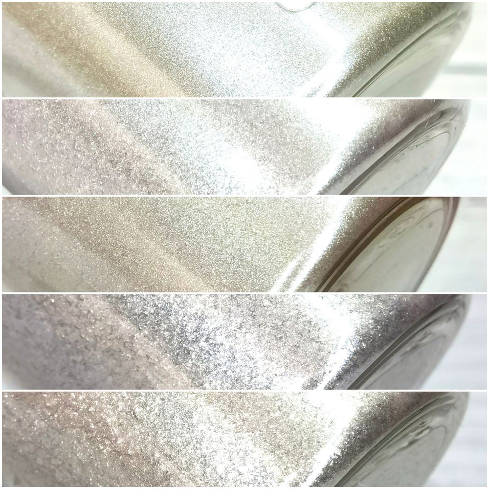 Хайлайтер - шиммер сухой серебряный - набор 5 штук