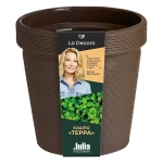 Кашпо для цветов пластиковый 1,1л d-13см «Терра» Трюфель