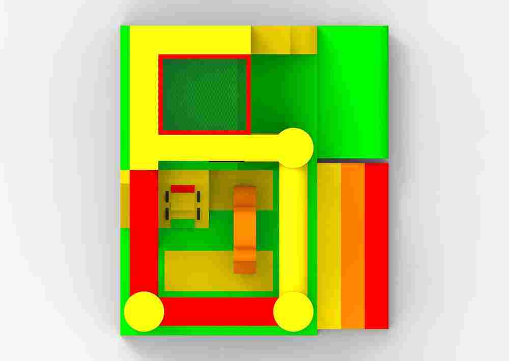 Коммерческий надувной батут "Чудо-сафари мини", 3,5*3*2,6 м