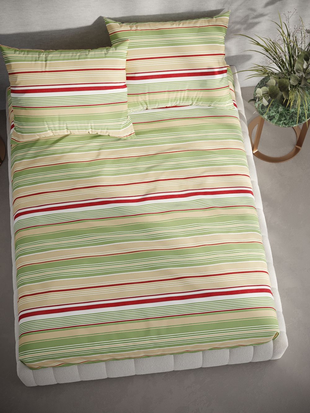 Постельное белье перкаль Сказка "Восточная полоска" 1,5-сп Наволочка 50х70 см 1 шт Простынь 150x215 см Пододеяльник 145x215 см