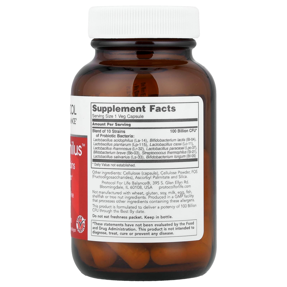 Protocol for Life Balance, ProtoDophilus™, 100 млрд, 30 растительных капсул