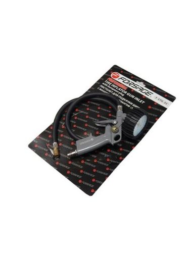 Пистолет для подкачки шин с монометром и шлангом 1м(0-15bar),в блистере Forsage F-STG-32