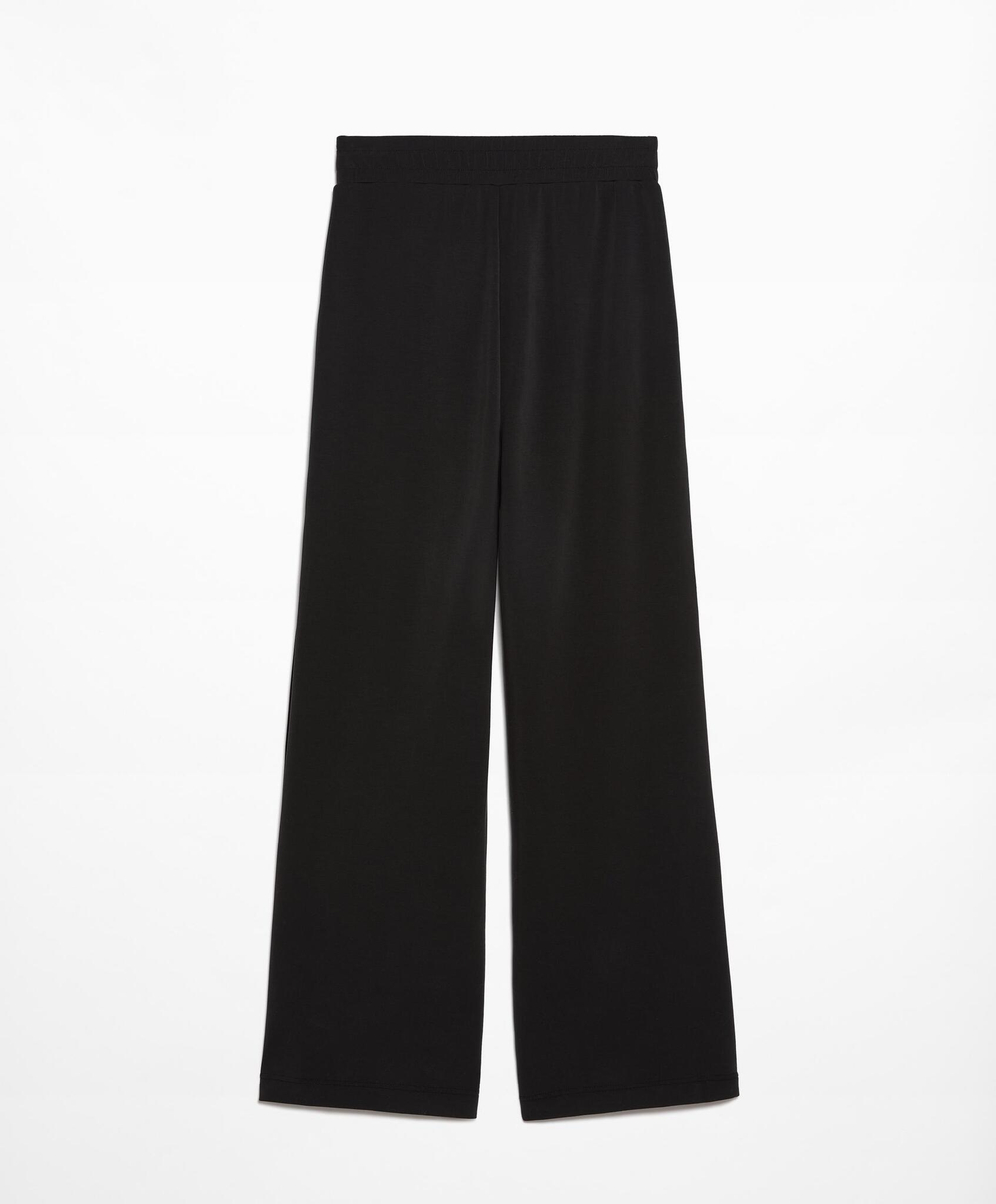 Oysho Широкие брюки с кнопками из мягкой ткани с модалом, черный